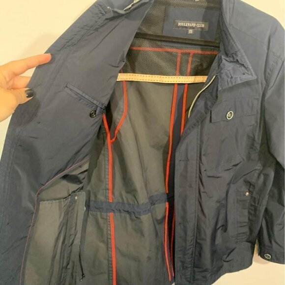 Mens BOULEVARD CLUB jacket. Navy blue. Size medium. Water resistant. New conditi - Picture 9 of 10